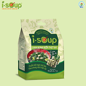 Combo 3 Túi Canh ISOUP (Cải Chua + Kim Chi+ Rong Biển) - Canh Ăn Liền Sấy Thăng Hoa