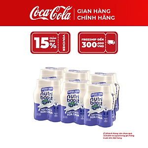 [SALE 25.11] Lốc 24 Chai Thức Uống Từ Sữa Chua Nutriboost Vị Việt Quất 170ml – Ngon Bổ, Tươi Mát, Chính Hãng
