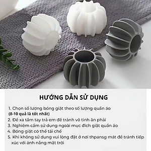 Combo 10 Bóng Giặt Làm Thẳng Quần Áo Thế Hệ 3, Cầu Gai Hỗ Trợ Giảm Nhăn và Đánh Bay Vết Bẩn - HÀNG CHÍNH HÃNG MINIIN