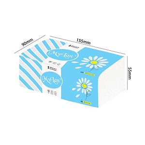 Lốc 5 Gói Giấy Ăn Rút, Khăn Giấy Rút Lụa MyLan Hoa Cúc / Táo Xanh Cao Cấp Siêu Dai và Mềm Mịn 4 Lớp Giấy