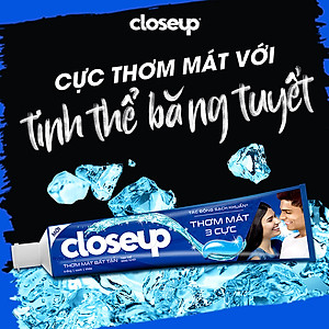 Combo 3 Kem đánh răng Closeup thơm mát bất tận tinh thể băng tuyết 230g