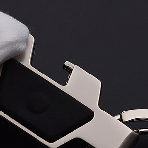 Móc chìa khóa đa năng ô tô, xe máy, gia đình thương hiệu JOBON - Thép hợp kim cao cấp - Da thật 100% - Trọng lượng: 36g -  Mã: ZB-018 - Hàng Nhập Khẩu