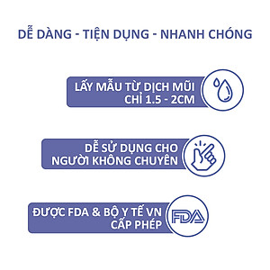 QuickVue Covid-19 Test nhanh tại nhà - Hộp 2 kit (lấy mẫu mũi chỉ 1.5 - 2cm không gây đau) - Hàng Mỹ chính hãng