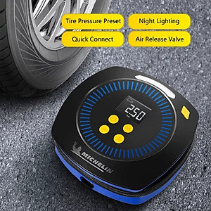 Máy bơm và xả lốp xe đa năng tự ngắt 12v Michelin M2201 - có đèn led lớn, cài đặt sẵn chế độ, dễ thao tác sử dụng, gọn nhẹ