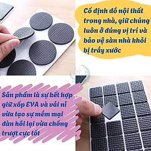 Bộ Lót Chân Nội Thất Đa Năng (48 Miếng) Miếng Lót Êm – Sàn Yên Tĩnh, Nhà Gọn Gàng Bộ Lót Chống Xước Siêu Bám – Chân Bàn Ghế “Không Làm Phiền” Chân Êm Sàn Mượt – Combo 48 Miếng Lót Nội Thất