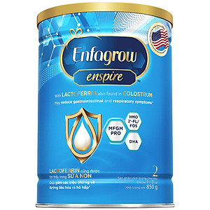 Sữa bột Enfagrow Enspire 2 850g hỗ trợ đề kháng với Lactoferrin dành cho trẻ từ 1-3 tuổi
