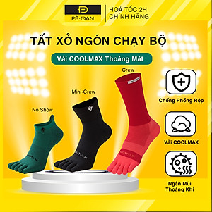 Tất Xỏ Ngón Chạy Bộ OFFICE CHILL Vớ Chuyên Thể Thao Xỏ 5 Ngón Chân Chống Phồng Rộp Vải Coolmax
