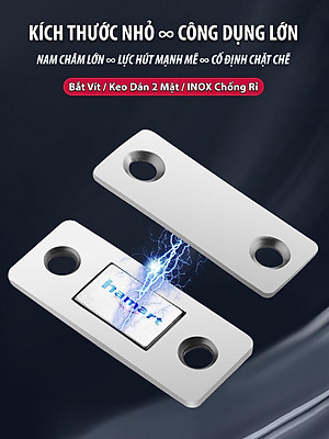 Nam Châm Hít Cửa Giữ Cố Định Ngăn Kéo Tủ Hút Dính Mạnh Keo Dán Tường Kèm Đinh Vít Tiện Lợi