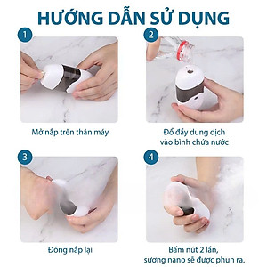 Máy Xông Làm Đẹp Da Mặt Máy xông hơi mặt Máy Xông Tinh Dầu Mặt Mũi Họng Mini Hàng Chính Hãng - Xông Hơi Thảo Dược Tại Nhà - An Toàn Hiệu Quả  (BẬT: BẤM NÚT 2 LẦN)