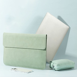 Bao da túi da cặp chống sốc, chống nước dành cho máy tính laptop, surface kèm ví đựng sạc chuột - Hàng chính hãng