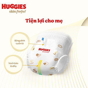 Tã quần Huggies Skin Perfect XL Super Jumbo 52+6 miếng với 2 vùng thấm giảm kích ứng da