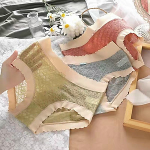 |Mã QL08| Combo 5 Quần Lót Ren Nữ - Quần Chip Nữ Cạp Và Viền Su Mát Lạnh Co Giãn Thoải Mái - Mẫu Mới  - Quần Lót Nữ Cao Cấp