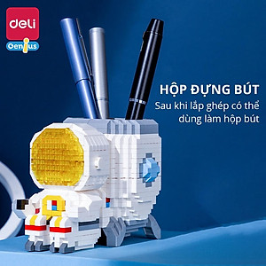 Bộ Đồ Chơi Lắp Ghép Xếp Hình Phi Hành Gia Có Đèn LED Deli - Đa Năng Làm Ống Cắm Bút Chân Đỡ Bút - Đồ Chơi Trí Tuệ Phát Triển Tư Duy, Trang Trí Góc Học Tập - 74602
