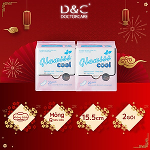 Combo 2 Băng vệ sinh hàng ngày Glamiss Cool ,BVS thảo dược 16cm siêu mát siêu khô thoáng