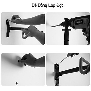 Móc treo xe đạp lên tường MTR02, giá treo xe đạp 2 móc đỏ siêu chắc chắn  (kèm ốc vít) Mai Lee