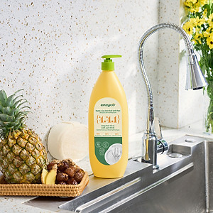 Nước rửa chén bát sinh học ENZYCO 850ml - Chiết xuất Bồ hòn và Enzyme Dứa