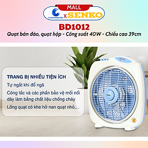 Quạt Bàn Đảo 3 Tấc Senko BD1012 cao cấp - Màu Ngẫu Nhiên - Hàng chính hãng