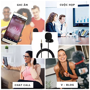 Micro Cài Áo Dùng Cho Wireless Go, Máy Ảnh, Máy Quay Phim Mic Microphone Mic Thu Âm Chân 3.5mm Dành Cho Điện Thoại, Máy Quay, Máy Trợ Giảng - Hàng Nhập Khẩu