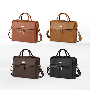 Túi xách công sở nam nữ đựng laptop 15 inch IDIGO MB2 - 6010, túi đựng tài liệu A4 ngăn kéo trước thanh lịch