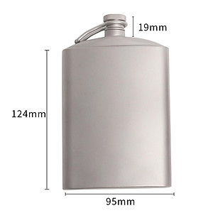 Portable Titanium Hip Flask Liquor Drink Bottle Container Barware 260ml/9 oz