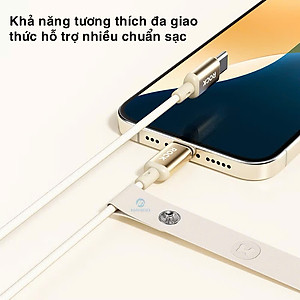 Dây cáp sạc nhanh 100W ROCKSPACE R18 chuẩn typeC to typeC - Hàng chính hãng bảo hành 12 tháng