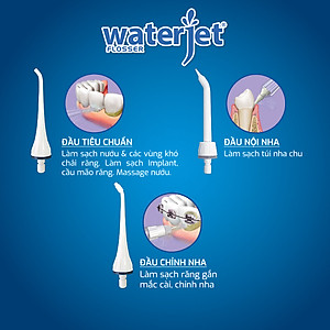 Máy tăm nước cá nhân không dây Waterjet Flosser Cordless Maxi (4 đầu tăm, dùng được cho người niềng răng)