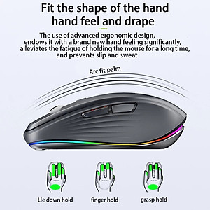 Chuột Led Không Dây M303 Đa kết nối Bluetooth 5.0 + Usb 2.4G Pin sạc TypeC chống ồn nhỏ gọn hàng nhập khẩu