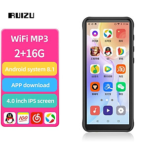 (Hỗ Trợ Tiếng Việt) Máy Nghe Nhạc Android 8.1 MP4 Màn Hình Cảm Ứng 4.0 Inch Bluetooth WiFi Ruizu Z80 - Hàng Nhập Khẩu