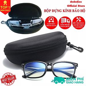 Hộp Đựng Kính Thể Thao Cao Cấp, hộp đựng kính bơi, hộp đựng kính râm, hộp đựng kính mát - Bao Vải Dây Kéo Đựng Mắt Kính Có Móc Treo Để Vừa Kính Bảo Hộ Size Lớn Nhất Hãng dododios