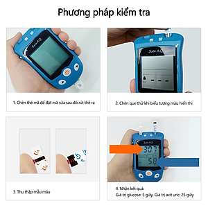 BỘ MÁY ĐO ĐƯỜNG HUYẾT VÀ AXIT URIC ( BỆNH GÚT ) 2 TRONG 1  KÈM 100 QUE KIM