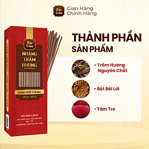 Nhang Trầm Hương – Hộp Đỏ | Bảo Trầm – Hương Trầm Tự Nhiên, Hương Dịu Nhẹ, Thắp Hằng Ngày