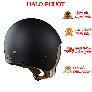 Nón bảo hiểm 3/4 ROYAL M139 có kính âm màu ĐEN NHÁM