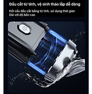 Máy cạo râu Enchen Mini 6, lưỡi dao kép tự mài siêu mỏng, chống nước IPX7 cạo khô và ước, pin trâu - Hàng chính hãng