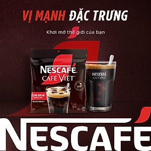 [Tặng Hũ Thủy Tinh NESCAFÉ (Tet 26) NESCAFE 750ml] Cà phê Hòa tan NESCAFÉ CAFÉ VIỆT 35 gói Vị Mạnh đặc trưng