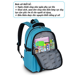 Balo trung học chống nước tiện lợi Xbags Xb 3201