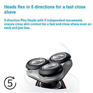 Máy cạo râu khô và ướt 2 trong 1 series 5000 cao cấp Philips S5390/12, điện áp sạc AC100 V-240V 50/60 Hz, tích hợp sạc nhanh, đầu tỉa mai tiện lợi - Hàng chính hãng