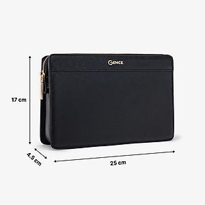 Clutch Da Hàng Hiệu Ví Nam Cầm Tay Công Sở GENCE HT11 Da Bò Cao Cấp Màu Đen