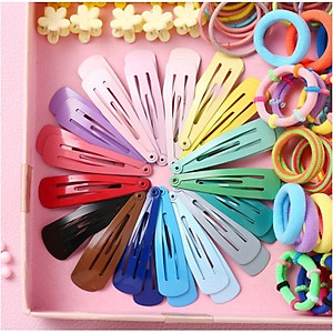 Hộp thun cột tóc cho bé, hộp thun 780 chi tiết dành cho bé gái, set kẹp tóc cho bé