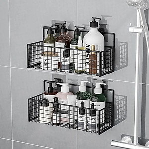 Kệ Lưới Đựng Đồ Nhà Tắm Dán Tường - Kệ Nhà Tắm- Kệ Thép Sơn Tĩnh Điện Không Rỉ Siêu Chắc Tặng Kèm 2 Miếng Dán Siêu Dính - HÀNG CHÍNH HÃNG MINIIN