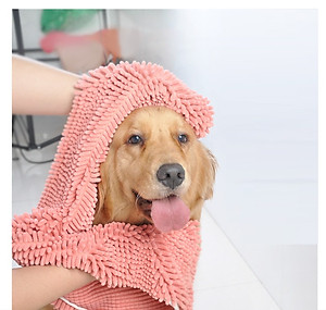 Khăn tắm chó mèo Dạng khăn bông lau mình cho thú cưng sau khi tắm Có thể làm mền đắp cho mèo
