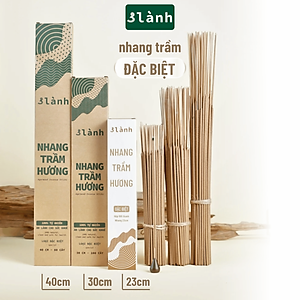 Nhang Trầm Hương Đặc Biệt  3 Lành Dài 23-30-40cm, Hộp 100-400gr Sạch Tự Nhiên 100% Không Hóa Chất 7-12 Năm Trầm Thờ Cúng Dâng Hương Xông Nhà