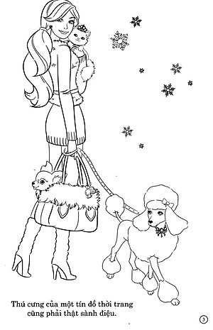 Bộ Sách Tô Màu Khổ Lớn Berbie - 50 Đề Can Bóc Dán Đề Can (Bộ 3 Cuốn)