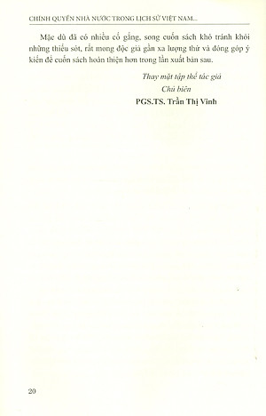 Chính Quyền Nhà Nước Trong Lịch Sử Việt Nam Trong Lịch Sử Việt Nam (1527-1802) (Tái bản có sửa chữa)