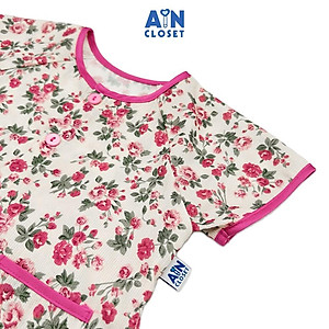 Bộ quần áo Bà ba lửng bé gái họa tiết Tiểu Hồng lụa tằm - AICDBGJMUFDI - AIN Closet