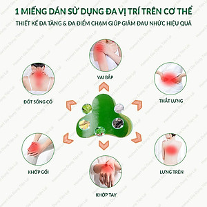 Hộp 12 Miếng Cao Dán Ngải Cứu Xương Khớp Hamart Giảm Đau Mỏi Khớp Cổ Vai Gáy Cột Sống Lưng