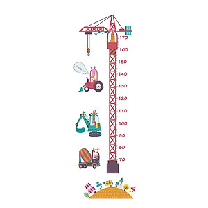 Miếng dán sticker Cleverbees đo chiều cho bé cao từ 60 cm tới 180 cm dán tường trang trí hình hoạt hình ngộ nghĩnh dễ dán Mẫu Clickmua23- Nhiều mẫu lựa chọn
