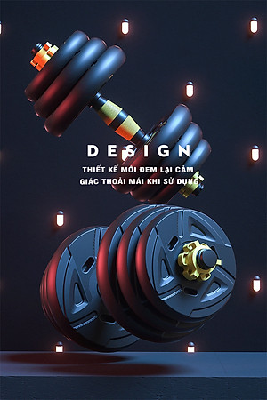 Bộ Tạ Tay Đa Năng Điều Chỉnh 20kg Thiết Kế Mới Chính Hãng Đại Nam Sport + Tặng Găng Tay Tập Tạ