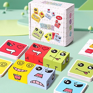 Đồ Chơi Khối Rubik Thay Đổi Khuôn Mặt,Trò Chơi Khéo Léo Sắp Xếp Biểu Cảm Khuôn Mặt Cho Trẻ Em Trò Chơi Gia Đình Giúp Bé Cai Điện Thoại - Hàng Chính Hãng