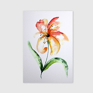 Giấy vẽ màu nước A5 giấy cao cấp có vân đẹp màu trắng sang, dòng giấy chuyên dụng chất giấy dày định lượng 260gsm nhập từ Ý 15 tờ TI599 Green Art- Hàng chính hãng