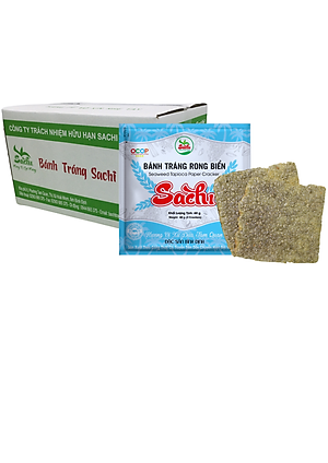 Thùng 25 Gói Loại 45Gram, Bánh Tráng Rong Biển Cao Cấp Nướng Sẵn Sachi